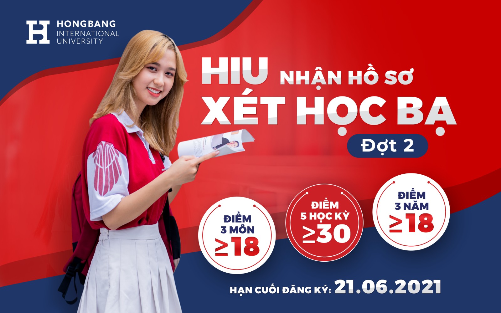 Đại học Quốc tế Hồng Bàng xét tuyển học bạ